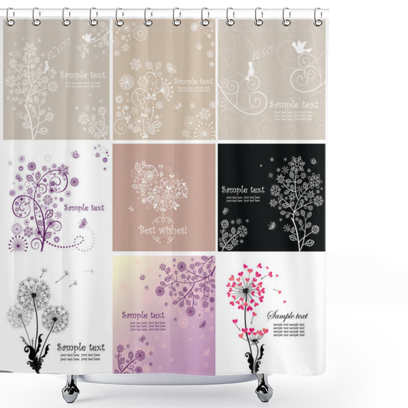 Personality  Cute Greeting Cards Shower Curtains