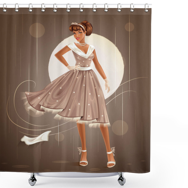 Personality  Retro Dress Shower Curtains