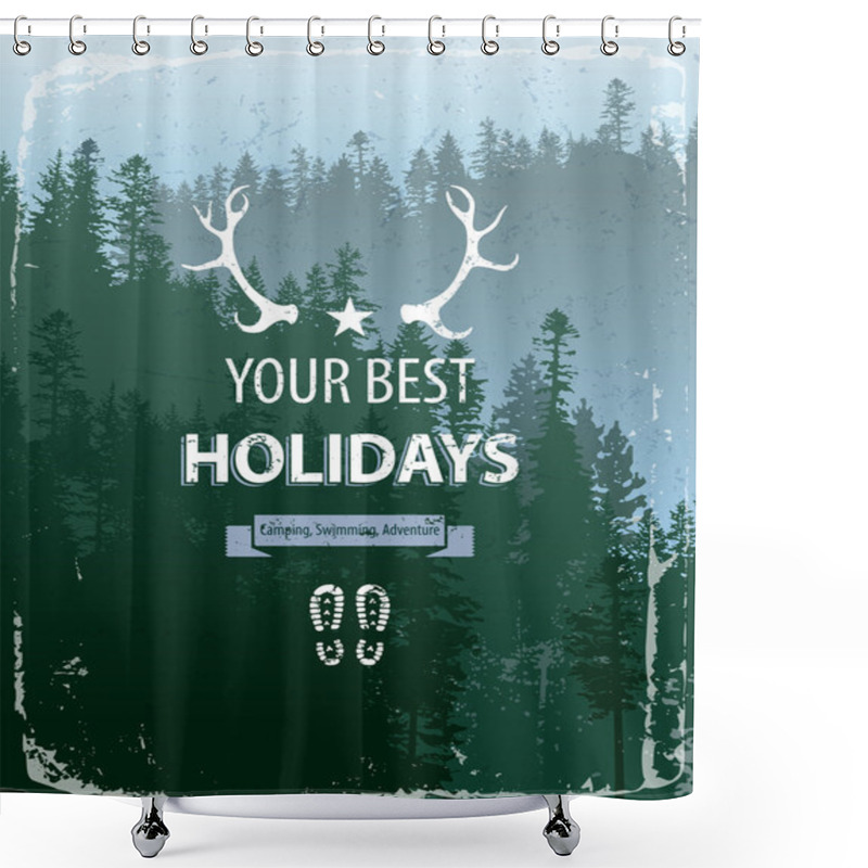 Personality  Forest Landscape Shower Curtains