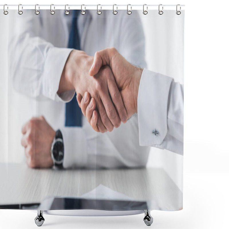 Personality  Business People Handshake Shower Curtains