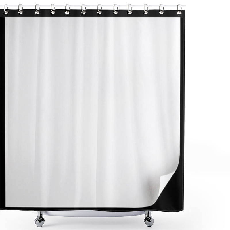 Personality  White Page Curl Shower Curtains