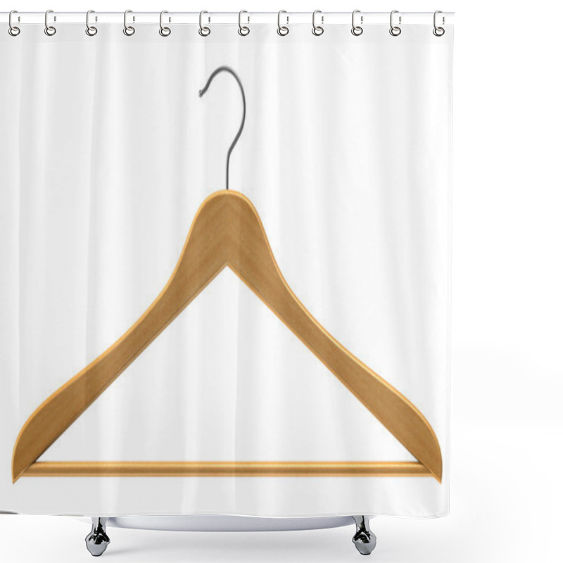 Personality  Coat Hanger Isolated On White Shower Curtains