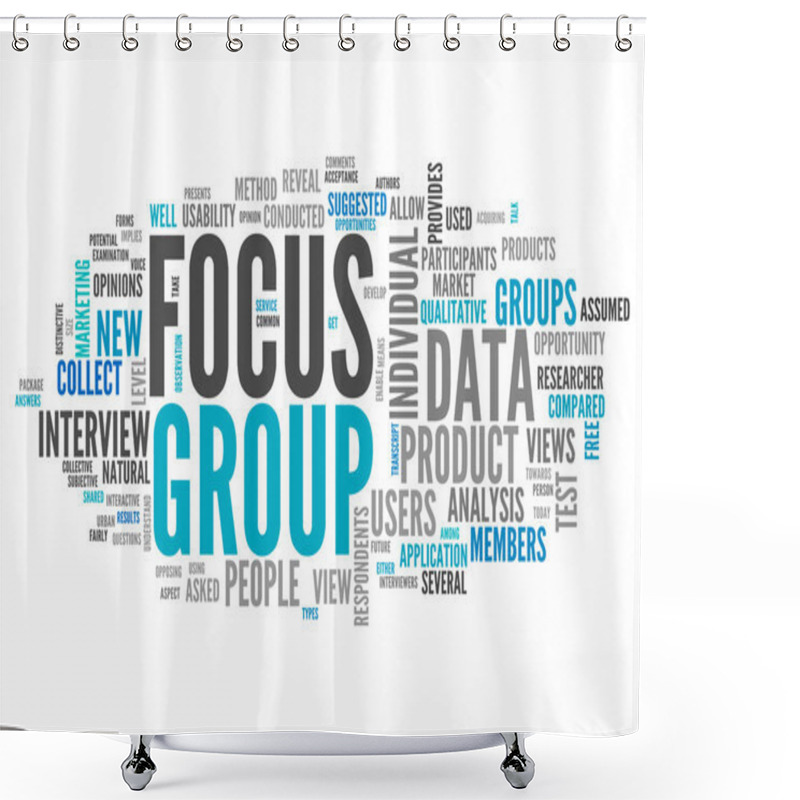 Personality  Word Cloud Focus Group Shower Curtains