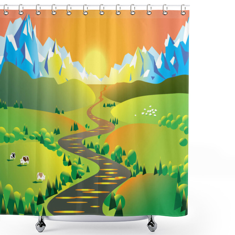 Personality  Autumn Scene Shower Curtains