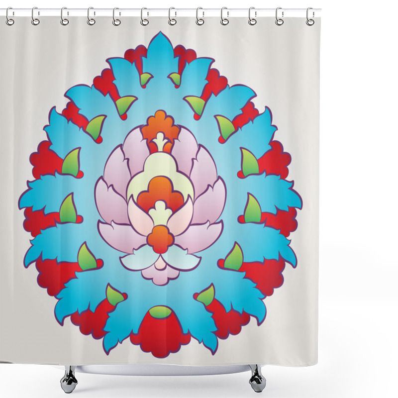 Personality  Ottoman Floral Motif Shower Curtains