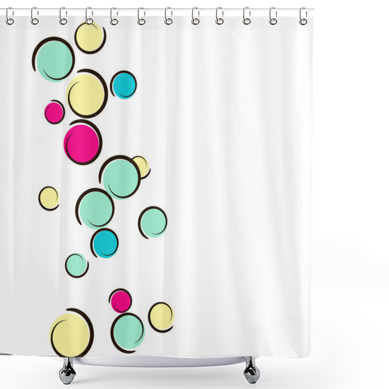 Personality  Comic Background With Pop Art Polka Dot Confetti. Shower Curtains