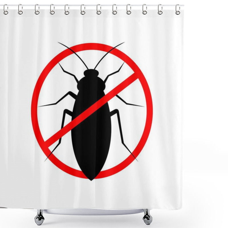 Personality  Pest Control  Icon Vector Illustration Shower Curtains