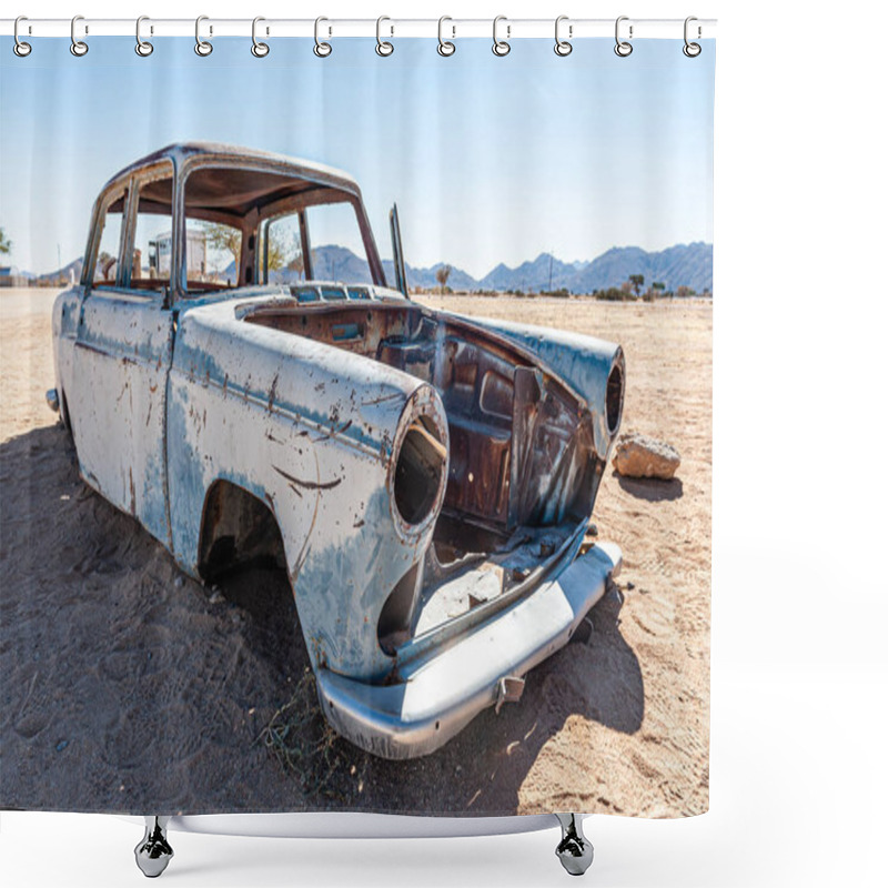 Personality  Old Car Wrecks In Namibia Shower Curtains