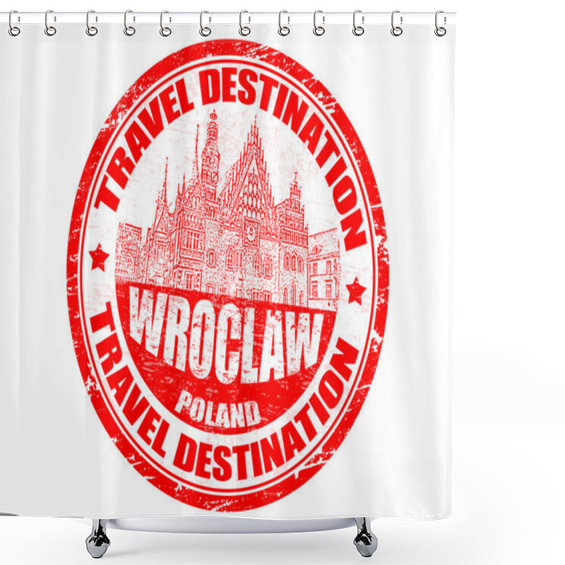 Personality  Wroclaw Stamp Shower Curtains