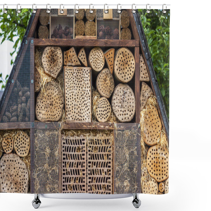 Personality  Insect Hotel For Brood Care Shower Curtains