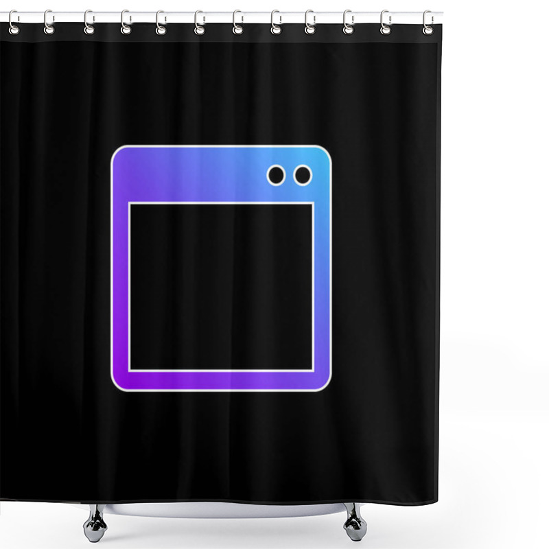 Personality  Basic Window Appearance Blue Gradient Vector Icon Shower Curtains