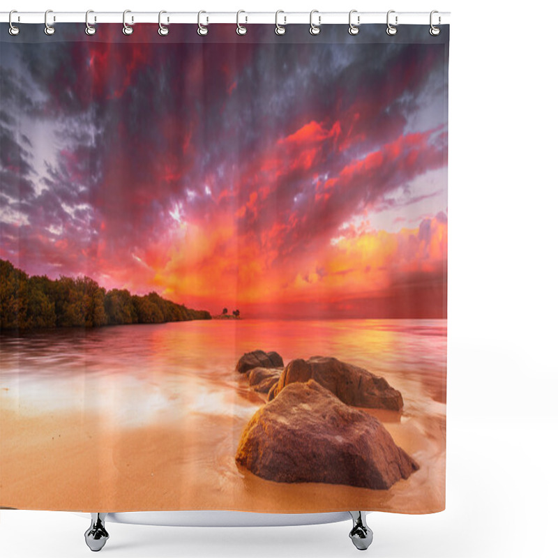 Personality  Stunning Tropical Sunset Shower Curtains