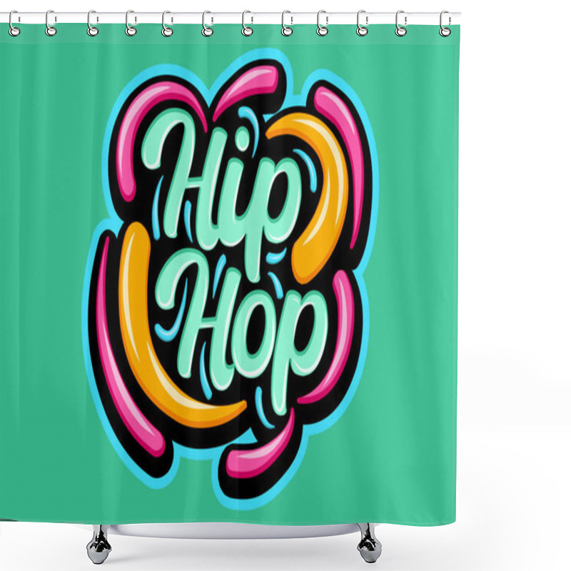 Personality  Graffiti Lettering Typography Art Shower Curtains