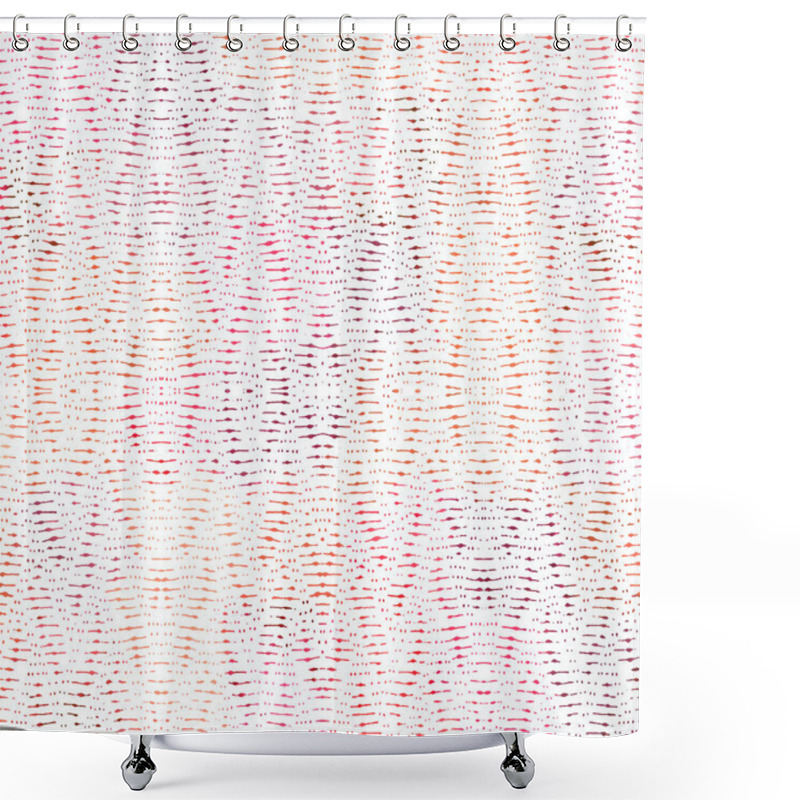 Personality  Geometry Modern Repeat Pattern With Textures Shower Curtains