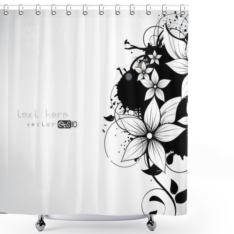 Personality  Background With Floral Ornament Shower Curtains