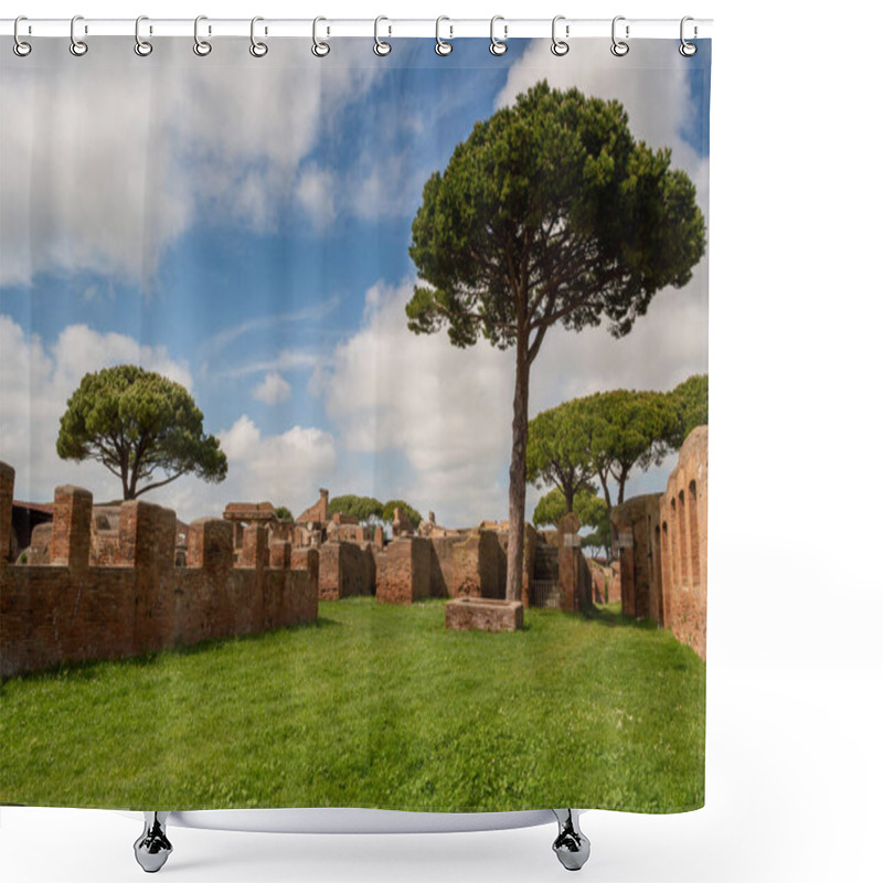 Personality  Ruins Of Ostia Antica, Large Ancient Roman Archaeological Site Close To The Modern Town Of Ostia, 25 Kilometres From Rome, Italy Shower Curtains