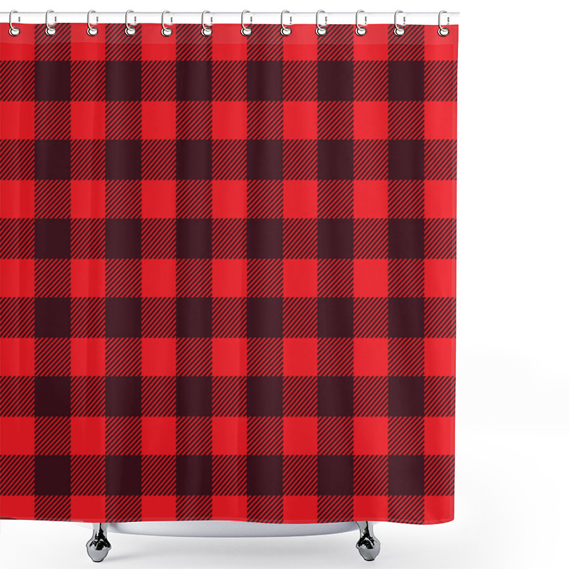 Personality  Vector Illustration Of Buffalo Plaid Patter. Fabric, Plaid Background. Shower Curtains