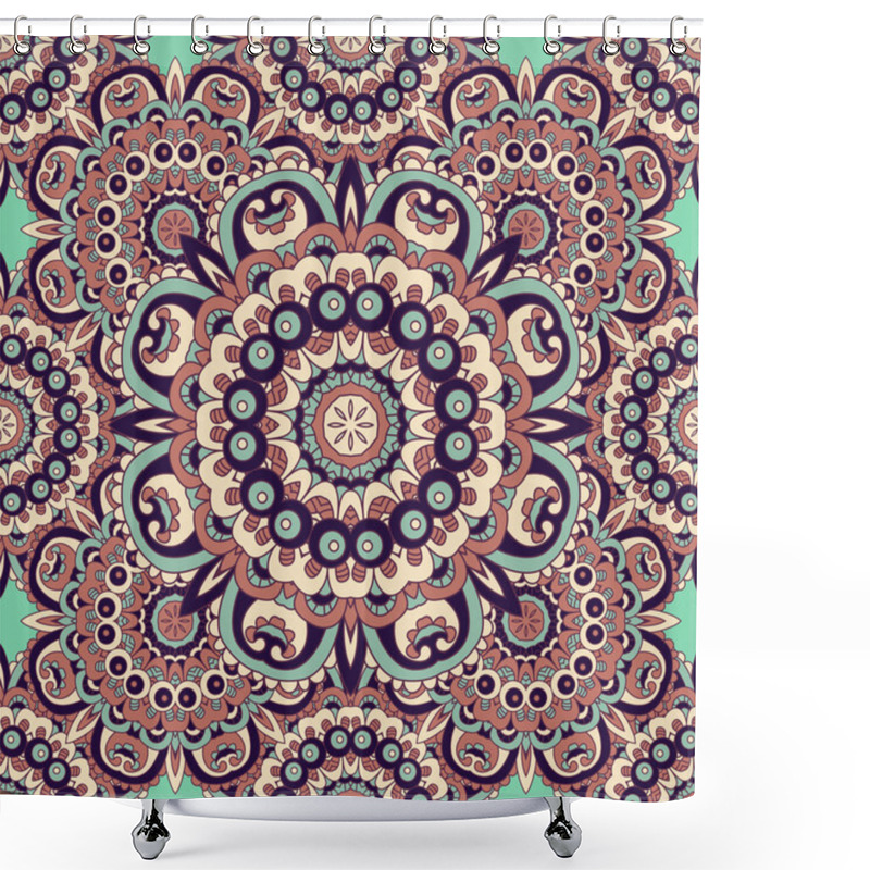 Personality  Seamless  Vector  Background With Mandala. Shower Curtains