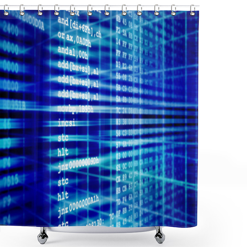 Personality  Assembler Code Of Computer Program Shower Curtains