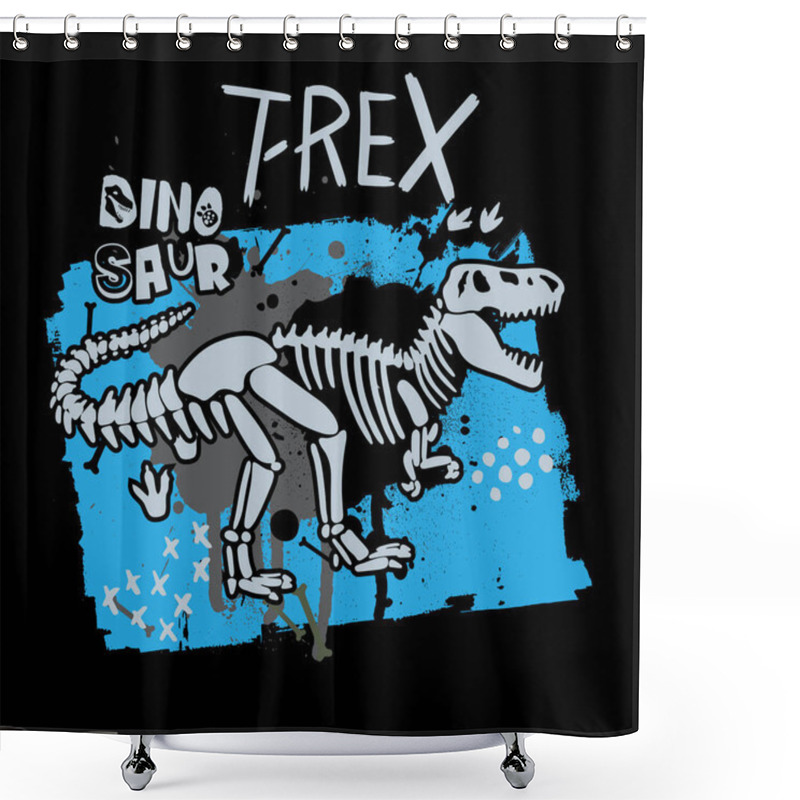 Personality   Trex  Icon Vector Illustration Shower Curtains