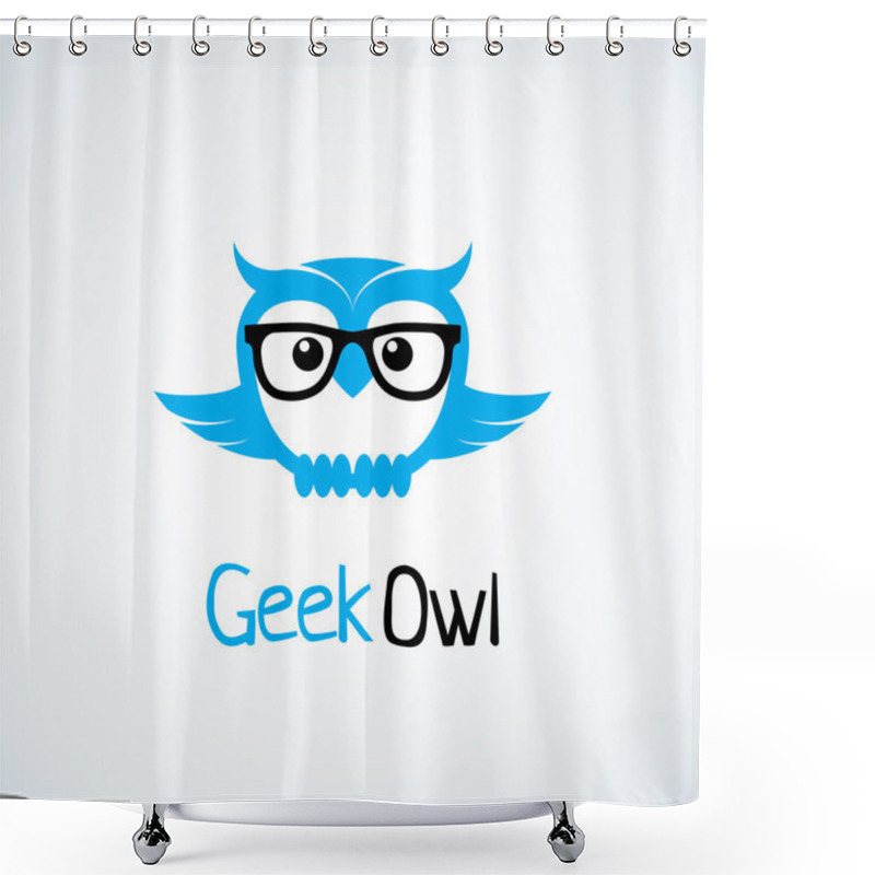 Personality  Geek Owl Logo Shower Curtains