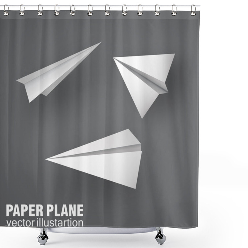 Personality  Three Paper Planes Shower Curtains