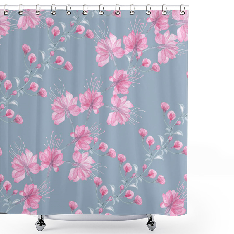 Personality  Seamless Transparent Flowers Shower Curtains