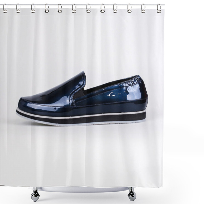 Personality  Stylish Blue Shoes Shower Curtains