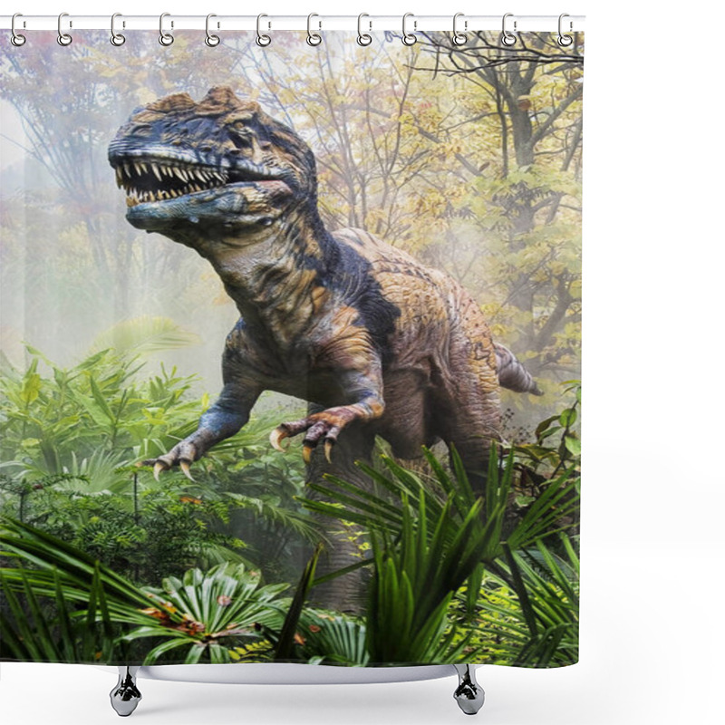 Personality  Metriacanthosaurus Is A Dinosaur From The Late Jurassic Period Shower Curtains