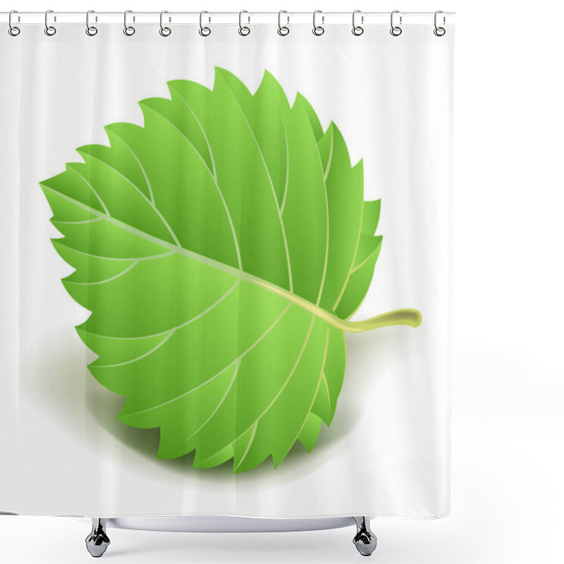 Personality  Green Fresh Leaf Shower Curtains