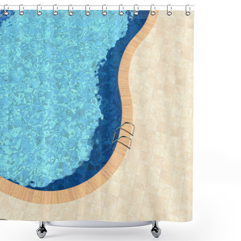 Personality  Swimming Pool Shower Curtains