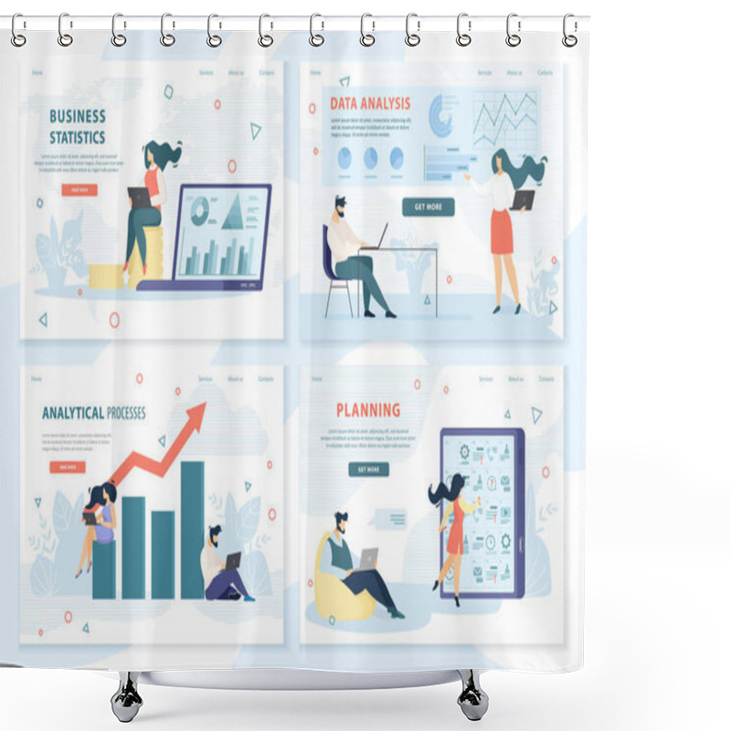 Personality  Office Employees Characters Work Business Project Shower Curtains