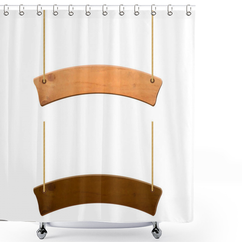 Personality  Wooden Sign Set Shower Curtains