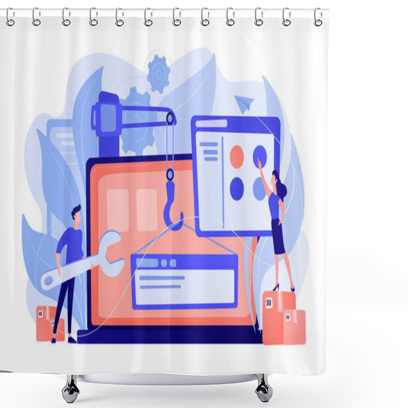 Personality  WEB Development Concept Vector Illustration Shower Curtains