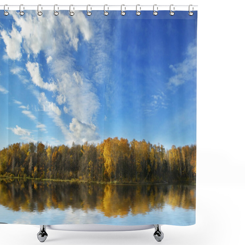 Personality  Forest Reflected In Lake Shower Curtains