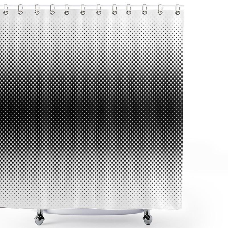 Personality  Squares Halftone (half Tone) Texture, Pattern Background. Blocks Pattern Shower Curtains