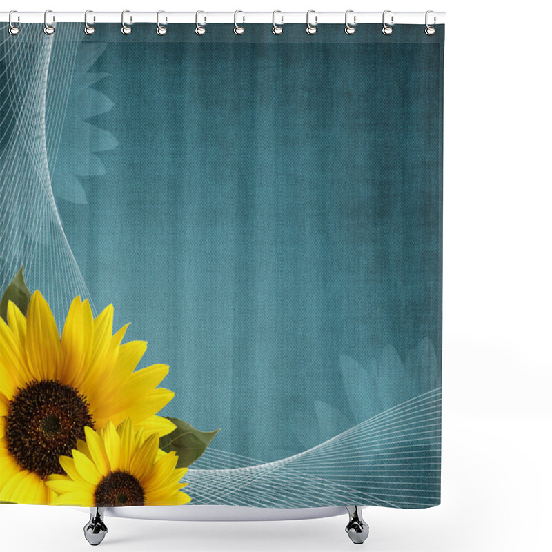 Personality  Sunflowers Backgound Shower Curtains