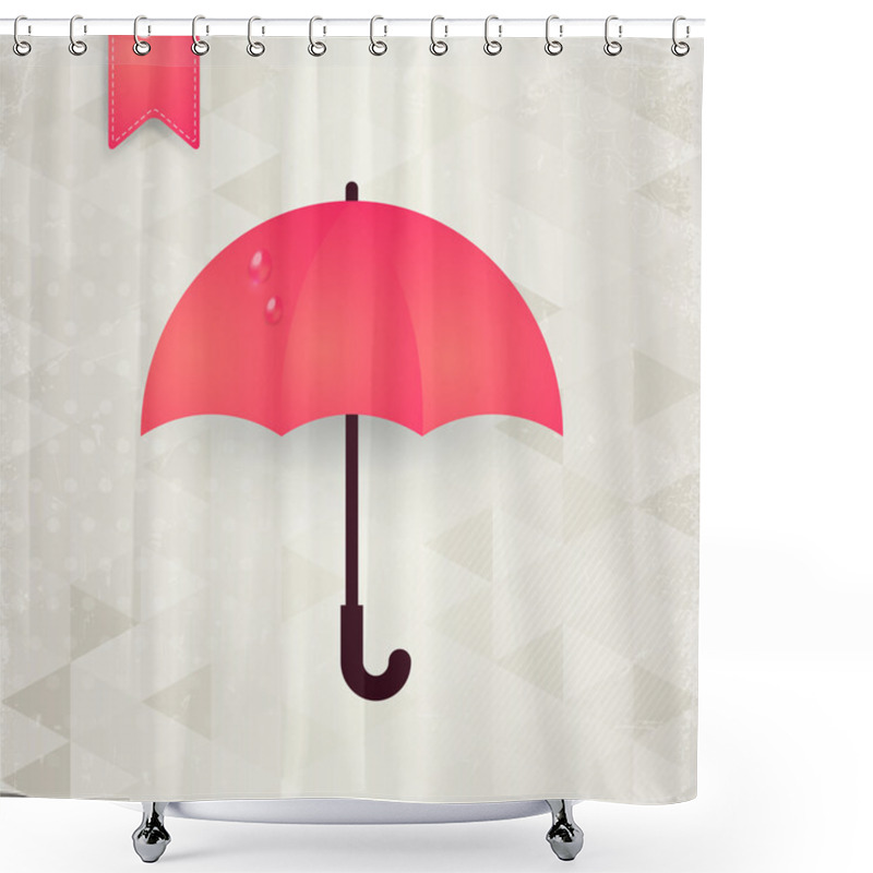 Personality  Autumn Abstract Background With Pink Umbrella. Shower Curtains