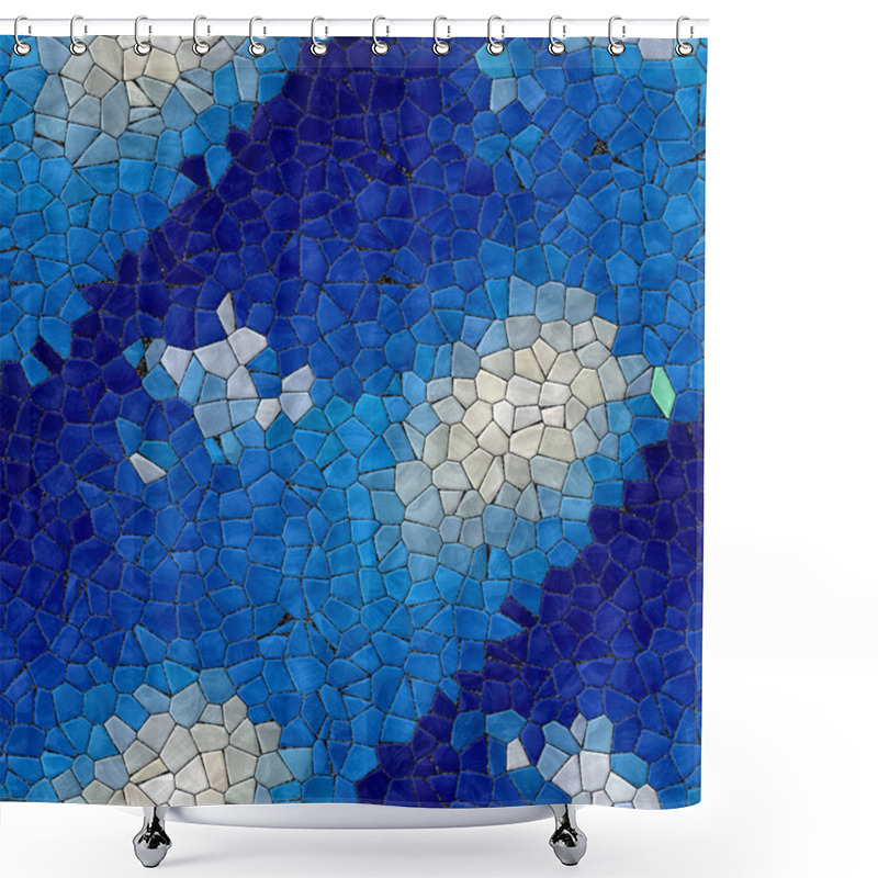 Personality  Glass Mosaic Kaleidoscopic Seamless Generated Hires Texture Shower Curtains