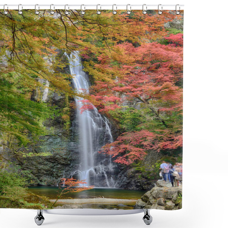 Personality  Fall Colour At Minoo Waterfall In Minoo Park, Osaka, Japan Shower Curtains