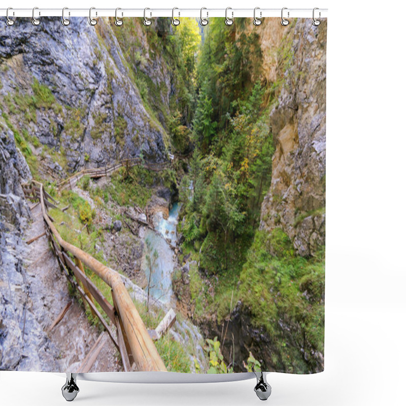 Personality  Wolfsklamm Gorge During Autumn In Stans, Austria Shower Curtains