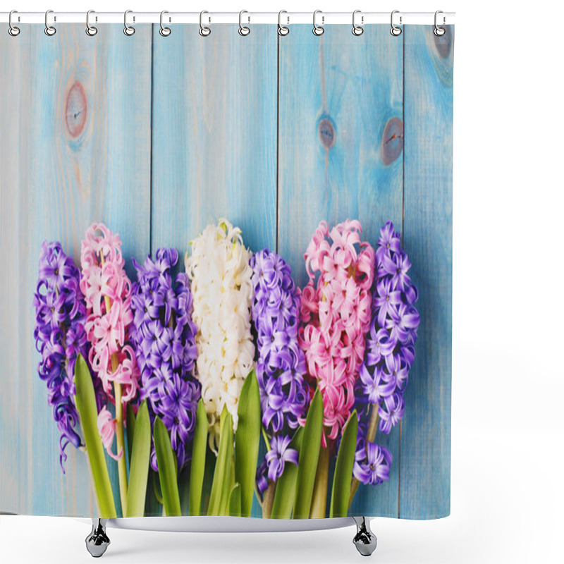 Personality  Border Of Hyacinthus Flowers   Shower Curtains