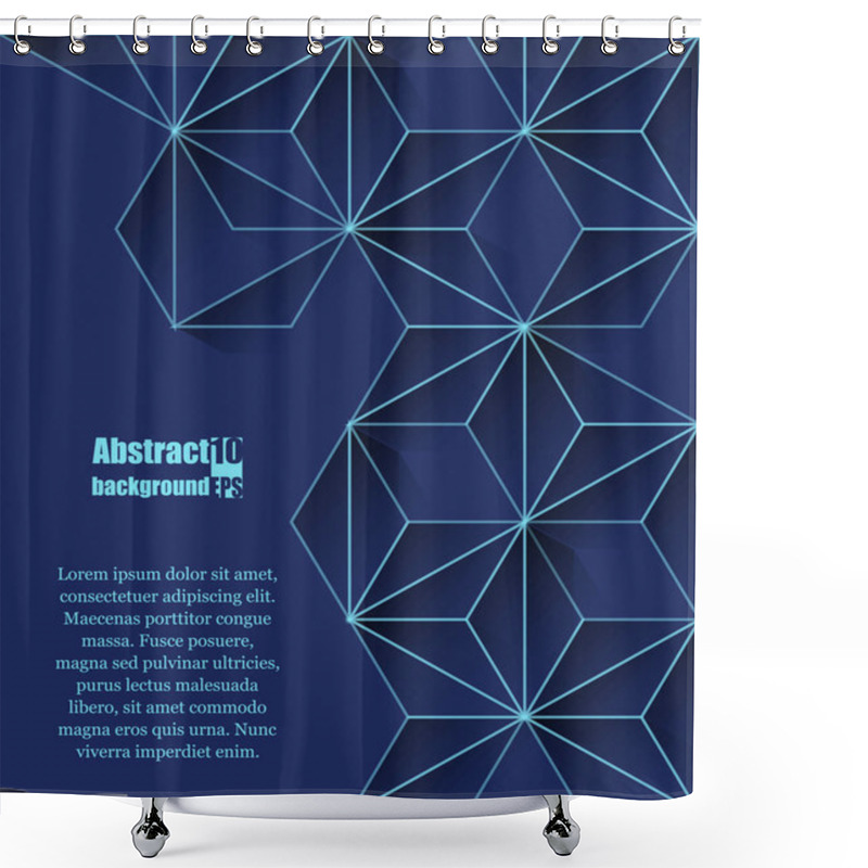 Personality  Abstract Modern Background With Rhombus And Dots. Eps10 Vector Illustration Shower Curtains