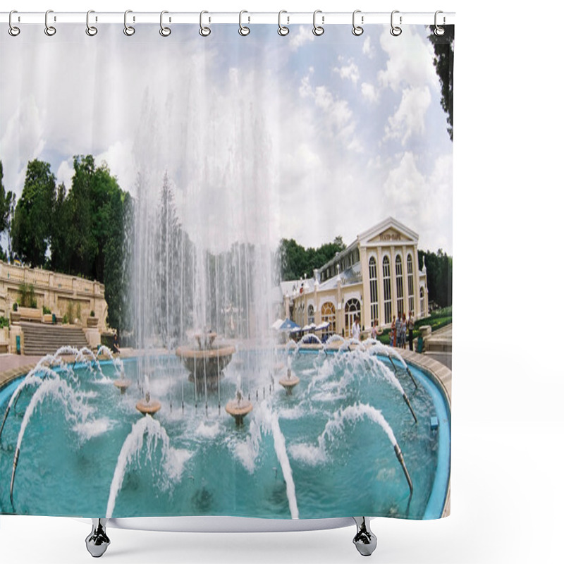 Personality  Fountain. Shower Curtains