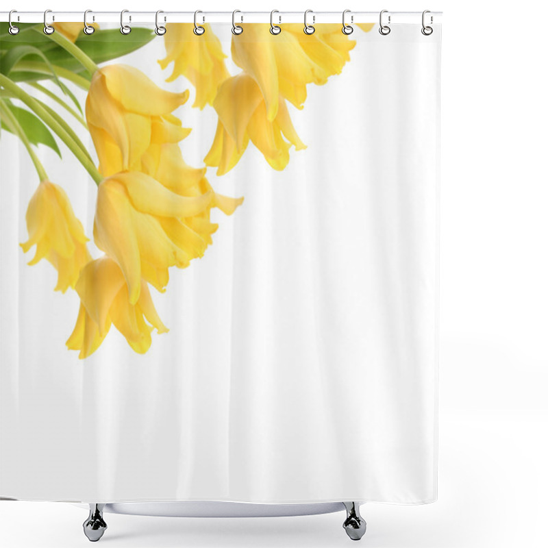 Personality  Yellow Petals Shower Curtains