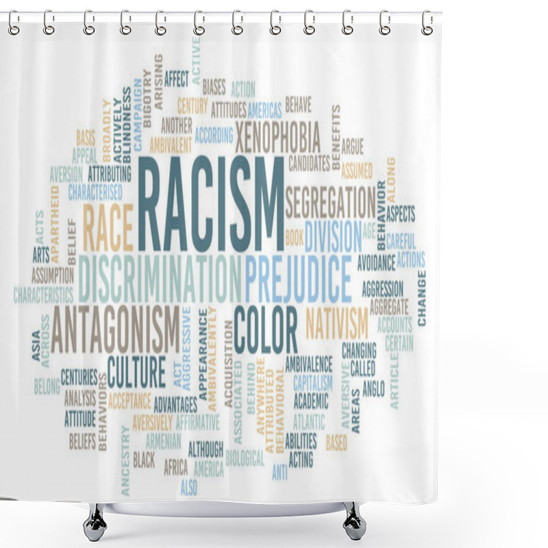 Personality  Racism And Stop Racist Actions And Violence Concept Shower Curtains