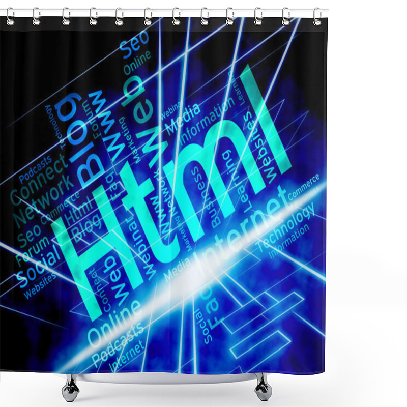 Personality  Html Word Represents World Wide Web And Words Shower Curtains