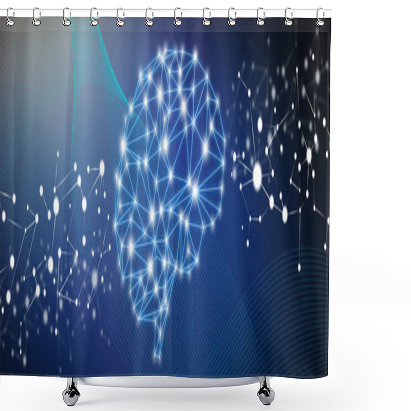 Personality  Illustration Of An Artificial Intelligence Concept Shower Curtains