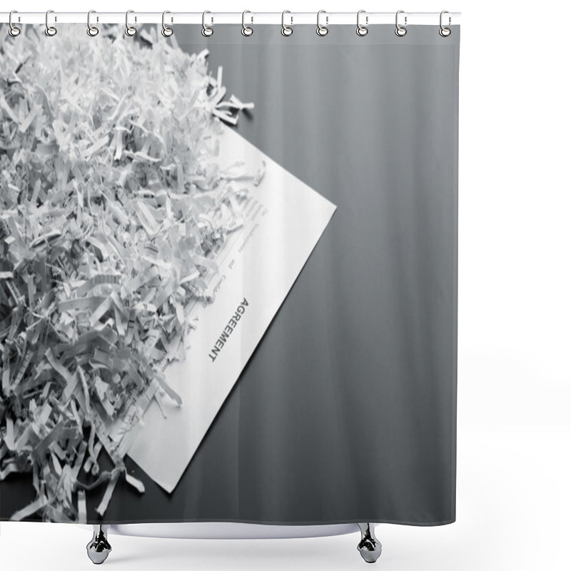 Personality  Heap Of White Shredded Papers Shower Curtains