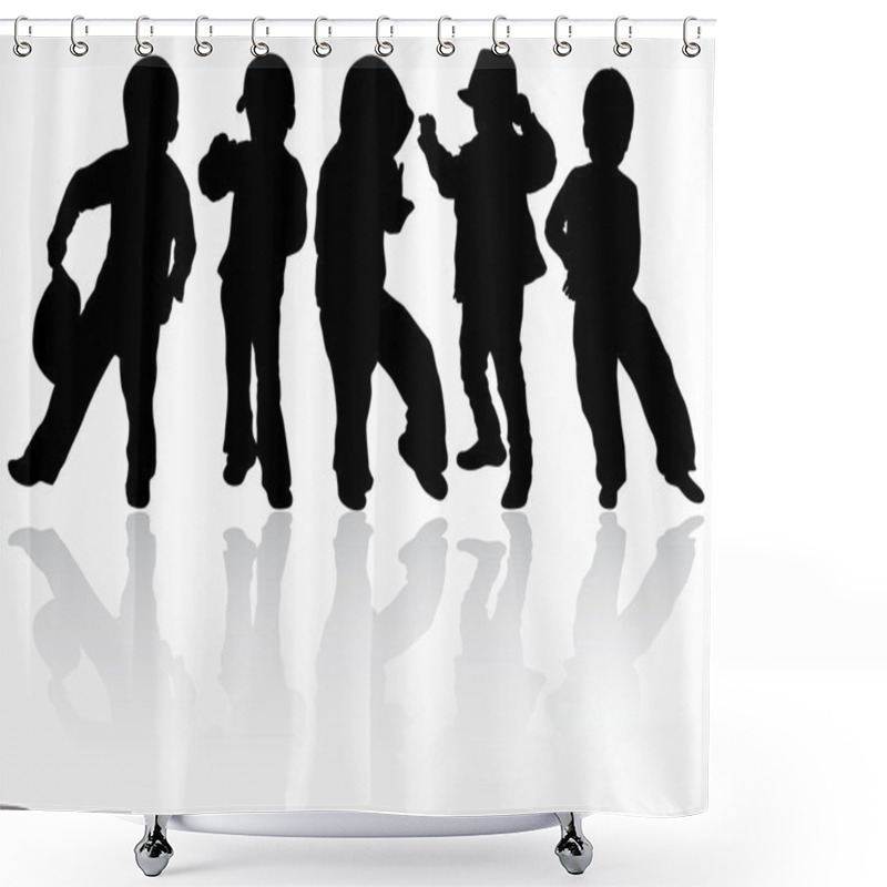 Personality  Boy Silhouette Shower Curtains